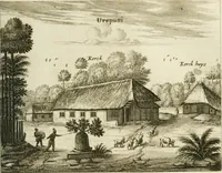 Picture 78 of 109 from Wahrhaftige ausführliche beschreibung der berühmten ostindischen kusten Malabar und Coromandel, als auch der insel Zeylon: samt dero angräntzenden und untergehörigen reichen, fürstentühmen, ländern, städten ... so wol auch der merkwürdigsten kriegshändel, belägerungen, feld- und seeschlachten, sonderlich zwischen den Portugesen und Holländern, handel-und kaufmannschaften: durchgehends verzieret mit neuen landkahrten und abbildungen der vornehmsten städte, festungen, trachten, thiere, früchte, &c. so in India selbst nach dem leben gezeichnet, und folgends mit fleiss zu kupfer gebracht: benebst einer umständlichen und gründlichen entdeckung der abgötterey der ost-indischen heyden, Malabaren, Benjanen, Gentiven, Bramines &c. .. (1672), leaf 474