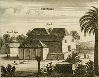 Picture 79 of 109 from Wahrhaftige ausführliche beschreibung der berühmten ostindischen kusten Malabar und Coromandel, als auch der insel Zeylon: samt dero angräntzenden und untergehörigen reichen, fürstentühmen, ländern, städten ... so wol auch der merkwürdigsten kriegshändel, belägerungen, feld- und seeschlachten, sonderlich zwischen den Portugesen und Holländern, handel-und kaufmannschaften: durchgehends verzieret mit neuen landkahrten und abbildungen der vornehmsten städte, festungen, trachten, thiere, früchte, &c. so in India selbst nach dem leben gezeichnet, und folgends mit fleiss zu kupfer gebracht: benebst einer umständlichen und gründlichen entdeckung der abgötterey der ost-indischen heyden, Malabaren, Benjanen, Gentiven, Bramines &c. .. (1672), leaf 474