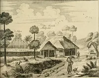 Picture 85 of 109 from Wahrhaftige ausführliche beschreibung der berühmten ostindischen kusten Malabar und Coromandel, als auch der insel Zeylon: samt dero angräntzenden und untergehörigen reichen, fürstentühmen, ländern, städten ... so wol auch der merkwürdigsten kriegshändel, belägerungen, feld- und seeschlachten, sonderlich zwischen den Portugesen und Holländern, handel-und kaufmannschaften: durchgehends verzieret mit neuen landkahrten und abbildungen der vornehmsten städte, festungen, trachten, thiere, früchte, &c. so in India selbst nach dem leben gezeichnet, und folgends mit fleiss zu kupfer gebracht: benebst einer umständlichen und gründlichen entdeckung der abgötterey der ost-indischen heyden, Malabaren, Benjanen, Gentiven, Bramines &c. .. (1672), leaf 480