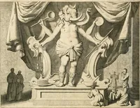 Picture 97 of 109 from Wahrhaftige ausführliche beschreibung der berühmten ostindischen kusten Malabar und Coromandel, als auch der insel Zeylon: samt dero angräntzenden und untergehörigen reichen, fürstentühmen, ländern, städten ... so wol auch der merkwürdigsten kriegshändel, belägerungen, feld- und seeschlachten, sonderlich zwischen den Portugesen und Holländern, handel-und kaufmannschaften: durchgehends verzieret mit neuen landkahrten und abbildungen der vornehmsten städte, festungen, trachten, thiere, früchte, &c. so in India selbst nach dem leben gezeichnet, und folgends mit fleiss zu kupfer gebracht: benebst einer umständlichen und gründlichen entdeckung der abgötterey der ost-indischen heyden, Malabaren, Benjanen, Gentiven, Bramines &c. .. (1672), leaf 537
