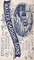 An illustration from Walter Carson & Sons, manufacturers of the original anti-corrosion paint, non-poisonous liquid paint, colours, varnishes, Japans, &c., &c. : for home trade and export (1902)