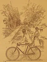 An illustration from Wanderings awheel. (1898)