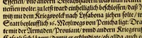 An illustration from Warhafftige und gründtliche Historia dess Zugs, : welchen die edle und gestrenge Herrn, Norwitz und Drak (nach ihrer glücklichen Widerkunfft auss den Occidentalischen Insulen) auss Vergünstigung der Durchleuchtigsten vn[d] Vnvberwindlichsten, Elisabeth, Königin auss Engelland, [et]c. in Portugal fürgenommen haben: in welcher aussführlich angezeigt wirdt, was gemeldte Obersten von Tag zu Tag gehandelt, vnd wider den Feindt erhalten haben (1590)