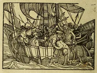 Picture 20 of 25 from Warhafftig Historia vnnd Beschreibung einer Landtschafft der wilden, nacketen, grimmigen Menschfresser Leuthen, in der Newen Welt America gelegen, vor vnd nach Christi Geburt im Land zu Hessen vnbekant, biss auff dise ij. nechst vergangene Jar, da sie Hans Staden von Homberg auss Hessen durch seine eygne Erfarung erkant, vnd jetzund durch den Truck an Tag gibt. : mit einer Vorrede D. Joh. Dryandri ... : Inhalt des Büchlins volget nach den Vorreden (1557), leaf 126