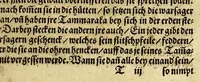An illustration from Warhafftig Historia vnnd Beschreibung einer Landtschafft der wilden, nacketen, grimmigen Menschfresser Leuthen, in der Newen Welt America gelegen, vor vnd nach Christi Geburt im Land zu Hessen vnbekant, biss auff dise ij. nechst vergangene Jar, da sie Hans Staden von Homberg auss Hessen durch seine eygne Erfarung erkant, vnd jetzund durch den Truck an Tag gibt. : mit einer Vorrede D. Joh. Dryandri ... : Inhalt des Büchlins volget nach den Vorreden (1557)