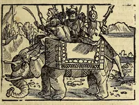 Picture 9 of 25 from Warhafftig Historia vnnd Beschreibung einer Landtschafft der wilden, nacketen, grimmigen Menschfresser Leuthen, in der Newen Welt America gelegen, vor vnd nach Christi Geburt im Land zu Hessen vnbekant, biss auff dise ij. nechst vergangene Jar, da sie Hans Staden von Homberg auss Hessen durch seine eygne Erfarung erkant, vnd jetzund durch den Truck an Tag gibt. : mit einer Vorrede D. Joh. Dryandri ... : Inhalt des Büchlins volget nach den Vorreden (1557), leaf 77
