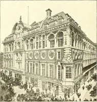 An illustration from Warings' exhibition of Italian art 1909 : furniture, bronzes, tapestries, embroideries, marbles, lace, academy pictures (1909)
