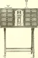 An illustration from Warings' exhibition of Italian art 1909 : furniture, bronzes, tapestries, embroideries, marbles, lace, academy pictures (1909)