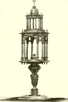 An illustration from Warings' exhibition of Italian art 1909 : furniture, bronzes, tapestries, embroideries, marbles, lace, academy pictures (1909)