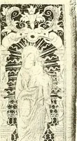 An illustration from Warings' exhibition of Italian art 1909 : furniture, bronzes, tapestries, embroideries, marbles, lace, academy pictures (1909)
