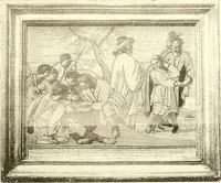 An illustration from Warings' exhibition of Italian art 1909 : furniture, bronzes, tapestries, embroideries, marbles, lace, academy pictures (1909)