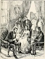 An illustration from Was Abraham Lincoln a spiritualist? : or, curious revelations from the life of a trance medium (1891)