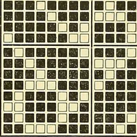 An illustration from Weave construction and cloth analysis : glossary of weaves, elementary textile designing, analysis of cotton fabrics, analysis of woolen and worsted fabrics, twill weaves and derivatives, satin and other weaves, combination weaves, construction of spot weaves, weaves for backed cotton fabrics (1905)