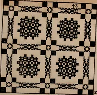 Picture 79 of 140 from Nützliches in lauter auserlesenen, wohl-approbirt- und meistentheils neu-inventirten Mustern bestehendes, Weber-Bild-Buch : als, zwey und siebenzig gesteinten Zeichnungen, von 15. bis auf 40. schäfftig und 32. Stück 16. und 20. schäfftigen Hin- und Wieder-Mödel, auch allerhand der nettesten Gattung von roth-gestreifften Arbeiten, sammt denen dazu gehörigen Zügen und Schnürungen : ingleichen allerhand nöthigen Bildern, auch Doppel-Kellisch, und einer Art von den Damast-Boden, 8. Flügel auf einen Bruch : dann eine Anweisung, wie sich diese Art Züg und Bilder zu halben Brüchen theilen, zerlegen, auch Doppel-Kellisch-Bilder so, wie man sie zum Gebrauch nöthig, selbst versetzen und verändern kan : wobey auch einer jeden Gattung insonderheit eine schrifftliche Anleitung voran gedruckt worden (1783), leaf 108