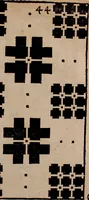 Picture 84 of 140 from Nützliches in lauter auserlesenen, wohl-approbirt- und meistentheils neu-inventirten Mustern bestehendes, Weber-Bild-Buch : als, zwey und siebenzig gesteinten Zeichnungen, von 15. bis auf 40. schäfftig und 32. Stück 16. und 20. schäfftigen Hin- und Wieder-Mödel, auch allerhand der nettesten Gattung von roth-gestreifften Arbeiten, sammt denen dazu gehörigen Zügen und Schnürungen : ingleichen allerhand nöthigen Bildern, auch Doppel-Kellisch, und einer Art von den Damast-Boden, 8. Flügel auf einen Bruch : dann eine Anweisung, wie sich diese Art Züg und Bilder zu halben Brüchen theilen, zerlegen, auch Doppel-Kellisch-Bilder so, wie man sie zum Gebrauch nöthig, selbst versetzen und verändern kan : wobey auch einer jeden Gattung insonderheit eine schrifftliche Anleitung voran gedruckt worden (1783), leaf 112