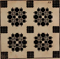Picture 95 of 140 from Nützliches in lauter auserlesenen, wohl-approbirt- und meistentheils neu-inventirten Mustern bestehendes, Weber-Bild-Buch : als, zwey und siebenzig gesteinten Zeichnungen, von 15. bis auf 40. schäfftig und 32. Stück 16. und 20. schäfftigen Hin- und Wieder-Mödel, auch allerhand der nettesten Gattung von roth-gestreifften Arbeiten, sammt denen dazu gehörigen Zügen und Schnürungen : ingleichen allerhand nöthigen Bildern, auch Doppel-Kellisch, und einer Art von den Damast-Boden, 8. Flügel auf einen Bruch : dann eine Anweisung, wie sich diese Art Züg und Bilder zu halben Brüchen theilen, zerlegen, auch Doppel-Kellisch-Bilder so, wie man sie zum Gebrauch nöthig, selbst versetzen und verändern kan : wobey auch einer jeden Gattung insonderheit eine schrifftliche Anleitung voran gedruckt worden (1783), leaf 140