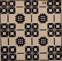 Picture 106 of 140 from Nützliches in lauter auserlesenen, wohl-approbirt- und meistentheils neu-inventirten Mustern bestehendes, Weber-Bild-Buch : als, zwey und siebenzig gesteinten Zeichnungen, von 15. bis auf 40. schäfftig und 32. Stück 16. und 20. schäfftigen Hin- und Wieder-Mödel, auch allerhand der nettesten Gattung von roth-gestreifften Arbeiten, sammt denen dazu gehörigen Zügen und Schnürungen : ingleichen allerhand nöthigen Bildern, auch Doppel-Kellisch, und einer Art von den Damast-Boden, 8. Flügel auf einen Bruch : dann eine Anweisung, wie sich diese Art Züg und Bilder zu halben Brüchen theilen, zerlegen, auch Doppel-Kellisch-Bilder so, wie man sie zum Gebrauch nöthig, selbst versetzen und verändern kan : wobey auch einer jeden Gattung insonderheit eine schrifftliche Anleitung voran gedruckt worden (1783), leaf 160