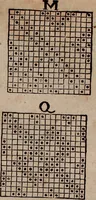 Picture 118 of 140 from Nützliches in lauter auserlesenen, wohl-approbirt- und meistentheils neu-inventirten Mustern bestehendes, Weber-Bild-Buch : als, zwey und siebenzig gesteinten Zeichnungen, von 15. bis auf 40. schäfftig und 32. Stück 16. und 20. schäfftigen Hin- und Wieder-Mödel, auch allerhand der nettesten Gattung von roth-gestreifften Arbeiten, sammt denen dazu gehörigen Zügen und Schnürungen : ingleichen allerhand nöthigen Bildern, auch Doppel-Kellisch, und einer Art von den Damast-Boden, 8. Flügel auf einen Bruch : dann eine Anweisung, wie sich diese Art Züg und Bilder zu halben Brüchen theilen, zerlegen, auch Doppel-Kellisch-Bilder so, wie man sie zum Gebrauch nöthig, selbst versetzen und verändern kan : wobey auch einer jeden Gattung insonderheit eine schrifftliche Anleitung voran gedruckt worden (1783), leaf 184