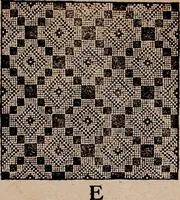 Picture 120 of 140 from Nützliches in lauter auserlesenen, wohl-approbirt- und meistentheils neu-inventirten Mustern bestehendes, Weber-Bild-Buch : als, zwey und siebenzig gesteinten Zeichnungen, von 15. bis auf 40. schäfftig und 32. Stück 16. und 20. schäfftigen Hin- und Wieder-Mödel, auch allerhand der nettesten Gattung von roth-gestreifften Arbeiten, sammt denen dazu gehörigen Zügen und Schnürungen : ingleichen allerhand nöthigen Bildern, auch Doppel-Kellisch, und einer Art von den Damast-Boden, 8. Flügel auf einen Bruch : dann eine Anweisung, wie sich diese Art Züg und Bilder zu halben Brüchen theilen, zerlegen, auch Doppel-Kellisch-Bilder so, wie man sie zum Gebrauch nöthig, selbst versetzen und verändern kan : wobey auch einer jeden Gattung insonderheit eine schrifftliche Anleitung voran gedruckt worden (1783), leaf 186