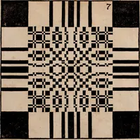 Picture 12 of 140 from Nützliches in lauter auserlesenen, wohl-approbirt- und meistentheils neu-inventirten Mustern bestehendes, Weber-Bild-Buch : als, zwey und siebenzig gesteinten Zeichnungen, von 15. bis auf 40. schäfftig und 32. Stück 16. und 20. schäfftigen Hin- und Wieder-Mödel, auch allerhand der nettesten Gattung von roth-gestreifften Arbeiten, sammt denen dazu gehörigen Zügen und Schnürungen : ingleichen allerhand nöthigen Bildern, auch Doppel-Kellisch, und einer Art von den Damast-Boden, 8. Flügel auf einen Bruch : dann eine Anweisung, wie sich diese Art Züg und Bilder zu halben Brüchen theilen, zerlegen, auch Doppel-Kellisch-Bilder so, wie man sie zum Gebrauch nöthig, selbst versetzen und verändern kan : wobey auch einer jeden Gattung insonderheit eine schrifftliche Anleitung voran gedruckt worden (1783), leaf 30