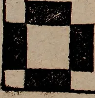 Picture 44 of 140 from Nützliches in lauter auserlesenen, wohl-approbirt- und meistentheils neu-inventirten Mustern bestehendes, Weber-Bild-Buch : als, zwey und siebenzig gesteinten Zeichnungen, von 15. bis auf 40. schäfftig und 32. Stück 16. und 20. schäfftigen Hin- und Wieder-Mödel, auch allerhand der nettesten Gattung von roth-gestreifften Arbeiten, sammt denen dazu gehörigen Zügen und Schnürungen : ingleichen allerhand nöthigen Bildern, auch Doppel-Kellisch, und einer Art von den Damast-Boden, 8. Flügel auf einen Bruch : dann eine Anweisung, wie sich diese Art Züg und Bilder zu halben Brüchen theilen, zerlegen, auch Doppel-Kellisch-Bilder so, wie man sie zum Gebrauch nöthig, selbst versetzen und verändern kan : wobey auch einer jeden Gattung insonderheit eine schrifftliche Anleitung voran gedruckt worden (1783), leaf 60