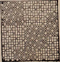 Picture 65 of 140 from Nützliches in lauter auserlesenen, wohl-approbirt- und meistentheils neu-inventirten Mustern bestehendes, Weber-Bild-Buch : als, zwey und siebenzig gesteinten Zeichnungen, von 15. bis auf 40. schäfftig und 32. Stück 16. und 20. schäfftigen Hin- und Wieder-Mödel, auch allerhand der nettesten Gattung von roth-gestreifften Arbeiten, sammt denen dazu gehörigen Zügen und Schnürungen : ingleichen allerhand nöthigen Bildern, auch Doppel-Kellisch, und einer Art von den Damast-Boden, 8. Flügel auf einen Bruch : dann eine Anweisung, wie sich diese Art Züg und Bilder zu halben Brüchen theilen, zerlegen, auch Doppel-Kellisch-Bilder so, wie man sie zum Gebrauch nöthig, selbst versetzen und verändern kan : wobey auch einer jeden Gattung insonderheit eine schrifftliche Anleitung voran gedruckt worden (1783), leaf 84