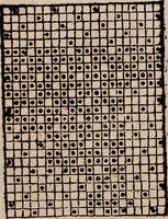 Picture 66 of 140 from Nützliches in lauter auserlesenen, wohl-approbirt- und meistentheils neu-inventirten Mustern bestehendes, Weber-Bild-Buch : als, zwey und siebenzig gesteinten Zeichnungen, von 15. bis auf 40. schäfftig und 32. Stück 16. und 20. schäfftigen Hin- und Wieder-Mödel, auch allerhand der nettesten Gattung von roth-gestreifften Arbeiten, sammt denen dazu gehörigen Zügen und Schnürungen : ingleichen allerhand nöthigen Bildern, auch Doppel-Kellisch, und einer Art von den Damast-Boden, 8. Flügel auf einen Bruch : dann eine Anweisung, wie sich diese Art Züg und Bilder zu halben Brüchen theilen, zerlegen, auch Doppel-Kellisch-Bilder so, wie man sie zum Gebrauch nöthig, selbst versetzen und verändern kan : wobey auch einer jeden Gattung insonderheit eine schrifftliche Anleitung voran gedruckt worden (1783), leaf 84
