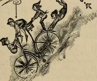 An illustration from Wheels and wheeling; an indispensable handbook for cyclists, with over two hundred illustrations (1892)