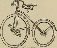 An illustration from Wheels and wheeling; an indispensable handbook for cyclists, with over two hundred illustrations (1892)