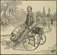 An illustration from Wheels and wheeling; an indispensable handbook for cyclists, with over two hundred illustrations (1892)