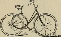 An illustration from Wheels and wheeling; an indispensable handbook for cyclists, with over two hundred illustrations (1892)
