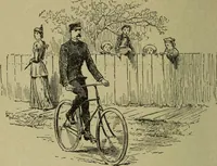 An illustration from Wheels and wheeling; an indispensable handbook for cyclists, with over two hundred illustrations (1892)