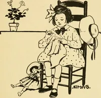 An illustration from When mother lets us sew (1910)