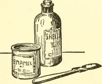 An illustration from When mother lets us make paper box furniture; a book which shows children just how to make most attractive toy furniture out of materials which cost practically nothing--toys which give as much pleasure as those from expensive toy shops (1914)