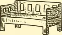 An illustration from When mother lets us make paper box furniture; a book which shows children just how to make most attractive toy furniture out of materials which cost practically nothing--toys which give as much pleasure as those from expensive toy shops (1914)