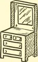 An illustration from When mother lets us make paper box furniture; a book which shows children just how to make most attractive toy furniture out of materials which cost practically nothing--toys which give as much pleasure as those from expensive toy shops (1914)