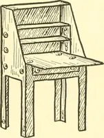 An illustration from When mother lets us make paper box furniture; a book which shows children just how to make most attractive toy furniture out of materials which cost practically nothing--toys which give as much pleasure as those from expensive toy shops (1914)