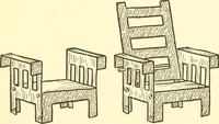 An illustration from When mother lets us make paper box furniture; a book which shows children just how to make most attractive toy furniture out of materials which cost practically nothing--toys which give as much pleasure as those from expensive toy shops (1914)