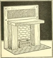 An illustration from When mother lets us make paper box furniture; a book which shows children just how to make most attractive toy furniture out of materials which cost practically nothing--toys which give as much pleasure as those from expensive toy shops (1914)