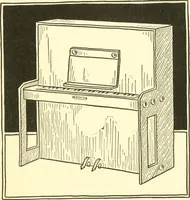 An illustration from When mother lets us make paper box furniture; a book which shows children just how to make most attractive toy furniture out of materials which cost practically nothing--toys which give as much pleasure as those from expensive toy shops (1914)