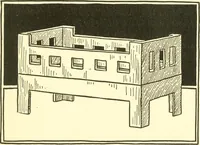 An illustration from When mother lets us make paper box furniture; a book which shows children just how to make most attractive toy furniture out of materials which cost practically nothing--toys which give as much pleasure as those from expensive toy shops (1914)