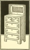 An illustration from When mother lets us make paper box furniture; a book which shows children just how to make most attractive toy furniture out of materials which cost practically nothing--toys which give as much pleasure as those from expensive toy shops (1914)