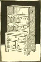 An illustration from When mother lets us make paper box furniture; a book which shows children just how to make most attractive toy furniture out of materials which cost practically nothing--toys which give as much pleasure as those from expensive toy shops (1914)
