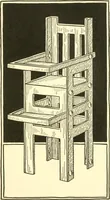 An illustration from When mother lets us make paper box furniture; a book which shows children just how to make most attractive toy furniture out of materials which cost practically nothing--toys which give as much pleasure as those from expensive toy shops (1914)