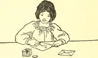 An illustration from When mother lets us give a party; a book that tells little folk how best to entertain and amuse their little friends (1909)