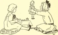 An illustration from When mother lets us give a party; a book that tells little folk how best to entertain and amuse their little friends (1909)