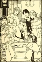 An illustration from When mother lets us give a party; a book that tells little folk how best to entertain and amuse their little friends (1909)