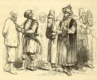 An illustration from White slavery in the Barbary states (1853)