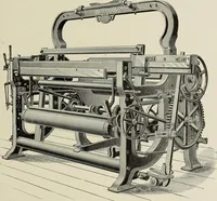 An illustration from The Whitin Machine Works, Whitinsville, Mass. builders of cotton machinery : cards, railway heads, drawing frames, spinning frames, spoolers, wet and dry twisters, reels, long chain quilling machines, looms, etc., etc (1896)