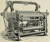 An illustration from The Whitin Machine Works, Whitinsville, Mass. builders of cotton machinery : cards, railway heads, drawing frames, spinning frames, spoolers, wet and dry twisters, reels, long chain quilling machines, looms, etc., etc (1896)